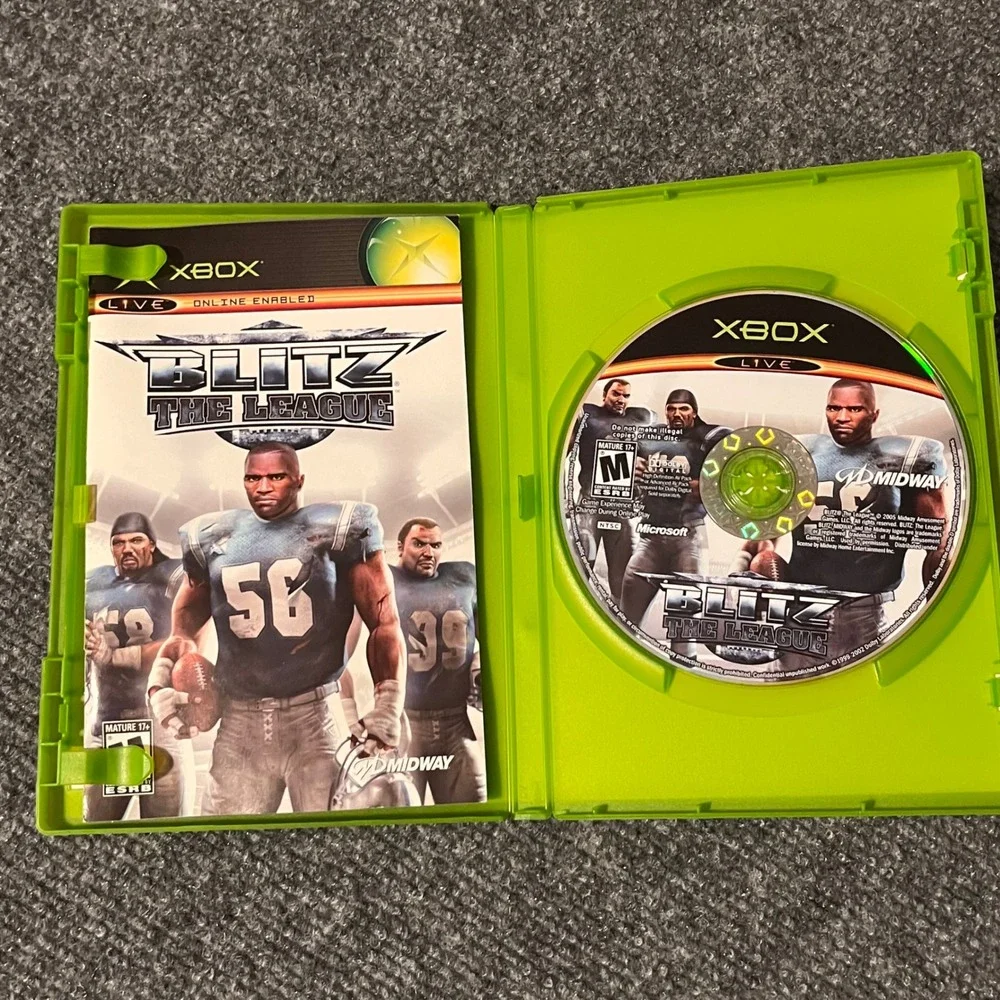 Blitz The League Microsoft Xbox Original Game Complete CIB Midway 2005 NTSC